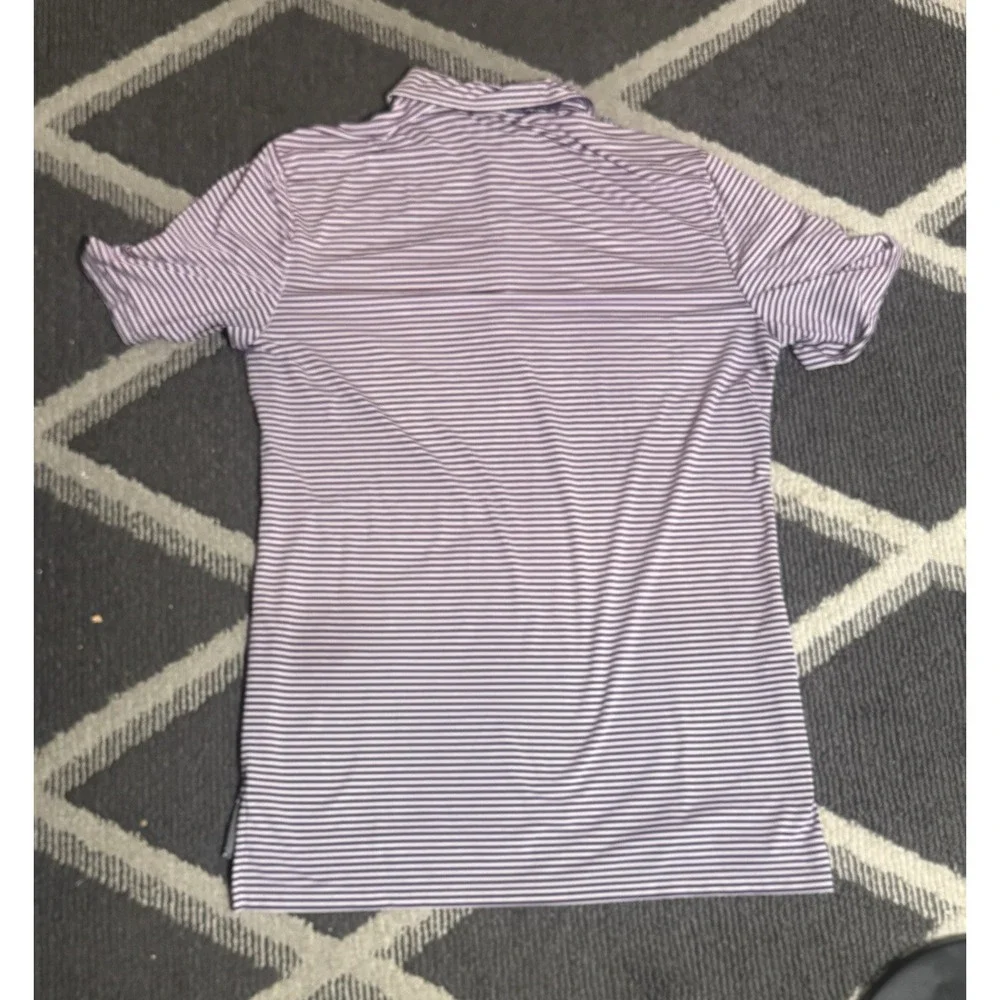 RLX Ralph Lauren Polo Shirt Stripe Purple Men Size XL Sport‎ Golf Championship